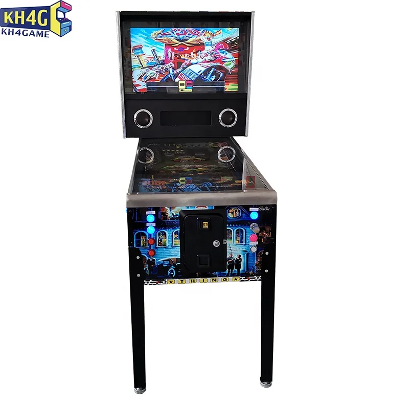 Wholesale Sale 110-220v Eu Plug Tempered Glass Coin Game Virtual Pinball Machine Arcade