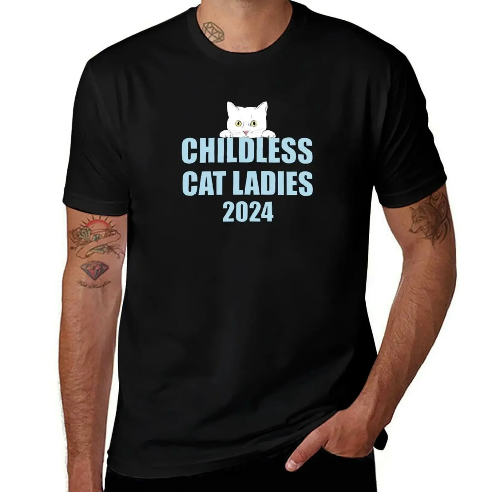 Childless Cat Ladies 2024 T-Shirt customs plus size tops sports fans men clothing