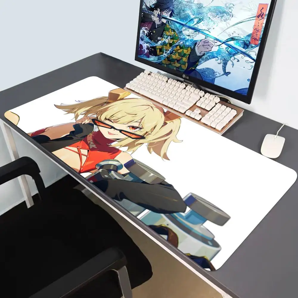 

Zenless Zone Zero XXL Kawaii Hot Burnice White teclado mouse pad Large Kawaii mousepad Computer Office Accessories HD DeskMat