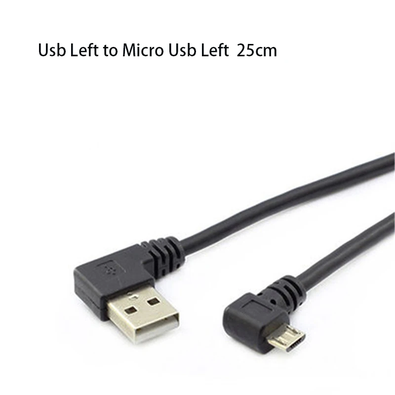 Android data cable microUSB mobile phone universal charging double elbow cable 2A fast charging driving recorder cable