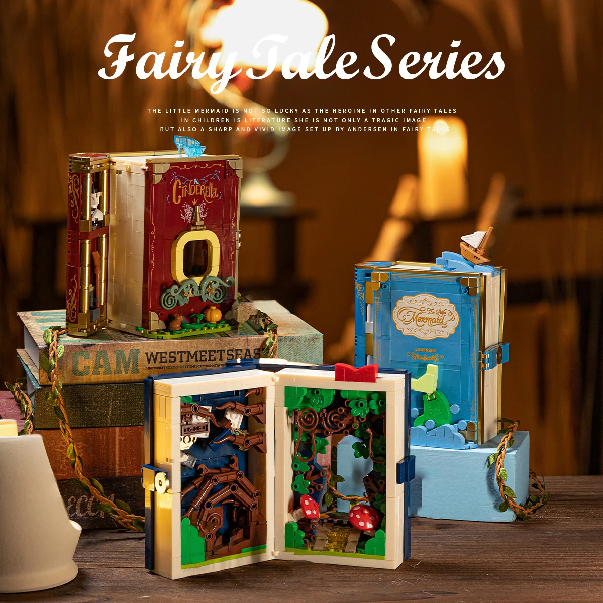 Fairy book Building Blocks, DIY book Micro Building Blocks Set Home Decor Model Toy Creative Gifts