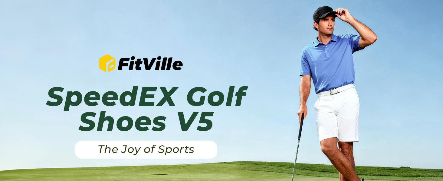 FitVille Extra Breite Herren-Golfschuhe Wasserabweisende Golf-Sneaker Lässige Rutschfeste Golfer-Trainingsschuhe mit Gewölbeunterstützung – Detail 3
