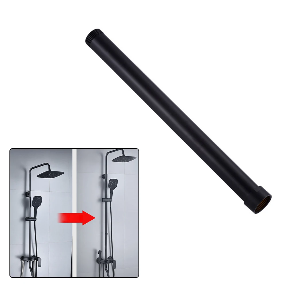 1 Pcs 30cm Shower Extension Rod Stainless Steel Adjustable Angle Extender For Standard Shower Heads Home Bathroom Accessories