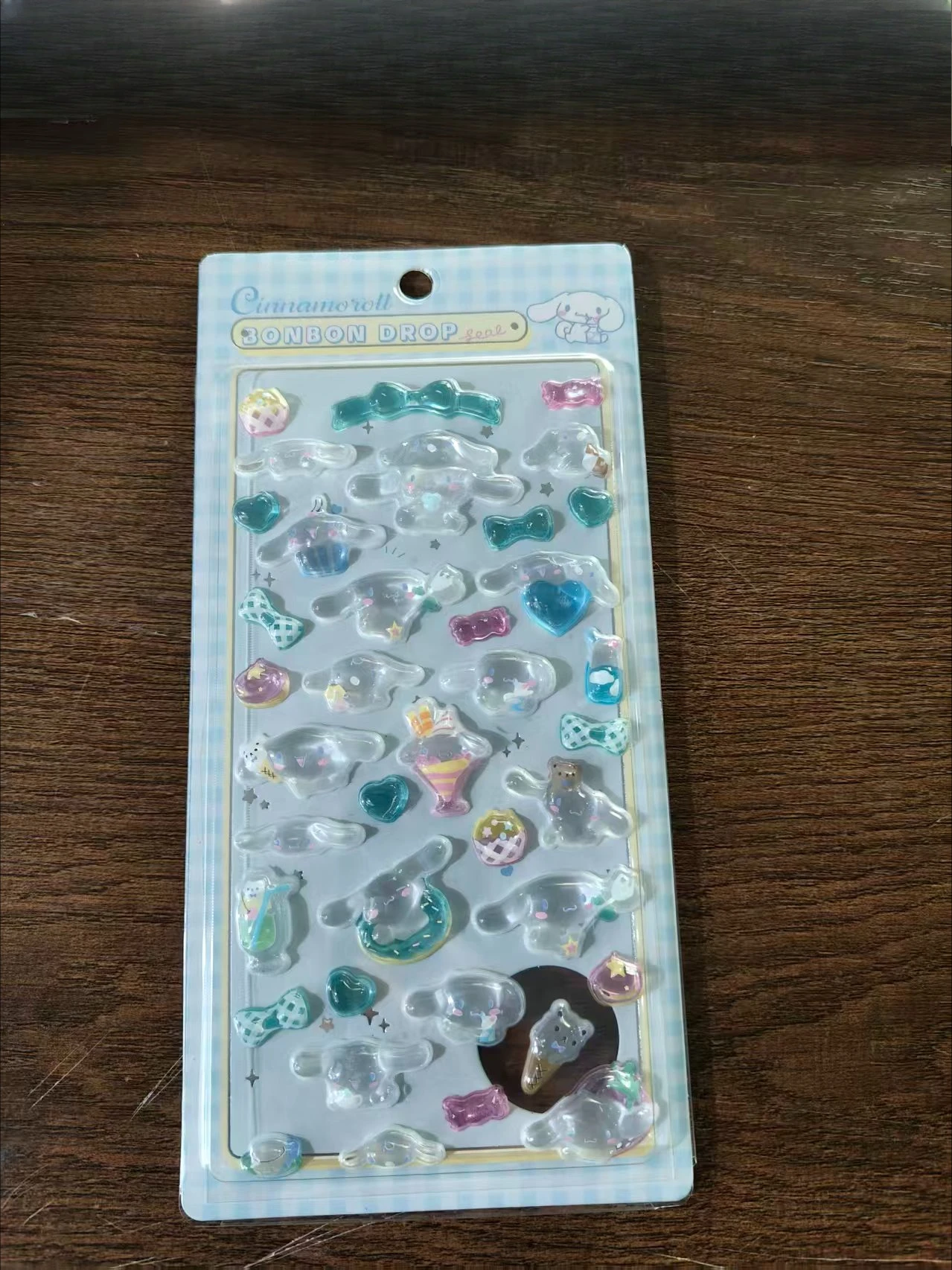 2026  New Sanrio 3D relief crystal sticker for Meileti Kitty Yuguigou phone case DIY sticker solid