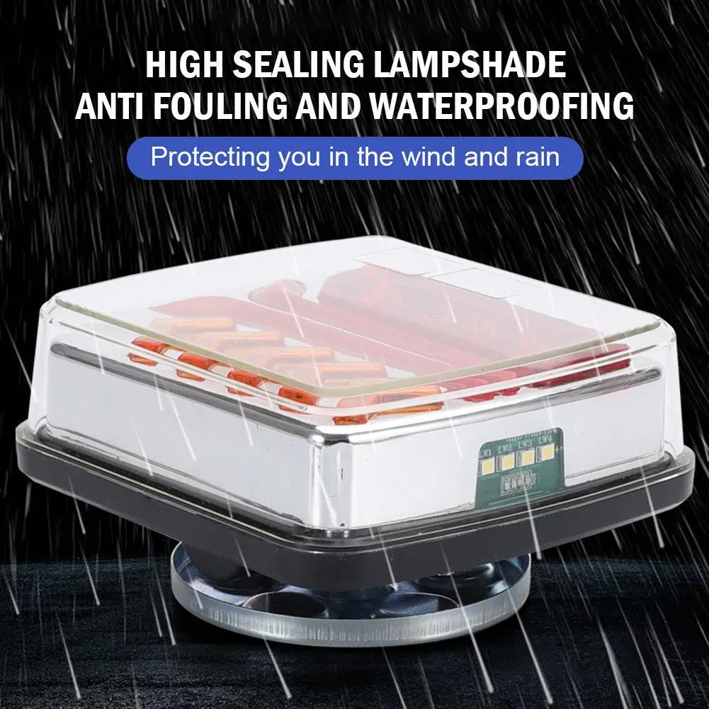 

1 Set 12V 24V 30M Wireless Magnetic LED Tail light Signal Warning Rear Light Camper RV Truck Trailer Light Lorry Brake W6I5