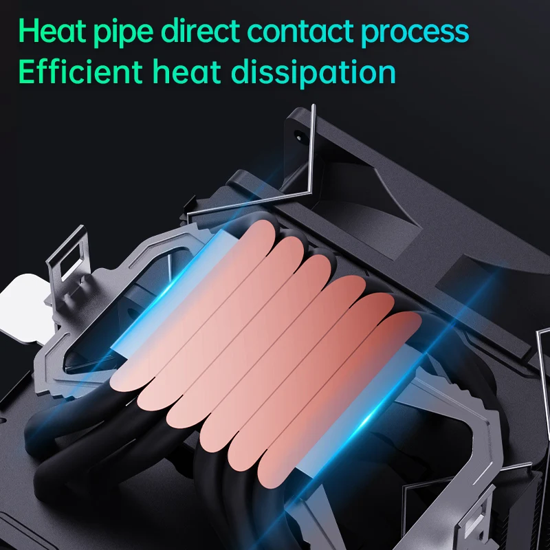 SNOWMAN 6 Heat Pipes CPU Cooler 4 Pin PWM RGB PC Quiet Intel LGA 1700 2011 1200 1150 1151 X79 X99 E5 AMD AM5 AM4 CPU Cooling Fan