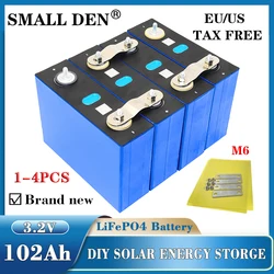 1-4 SZTUK Nowy akumulator Lifepo4 3.2V 102Ah 3C Wysoki prąd DIY 12v 24v 100Ah Elektryczna łódź samochodowa RV Wózek golfowy Światło słoneczne