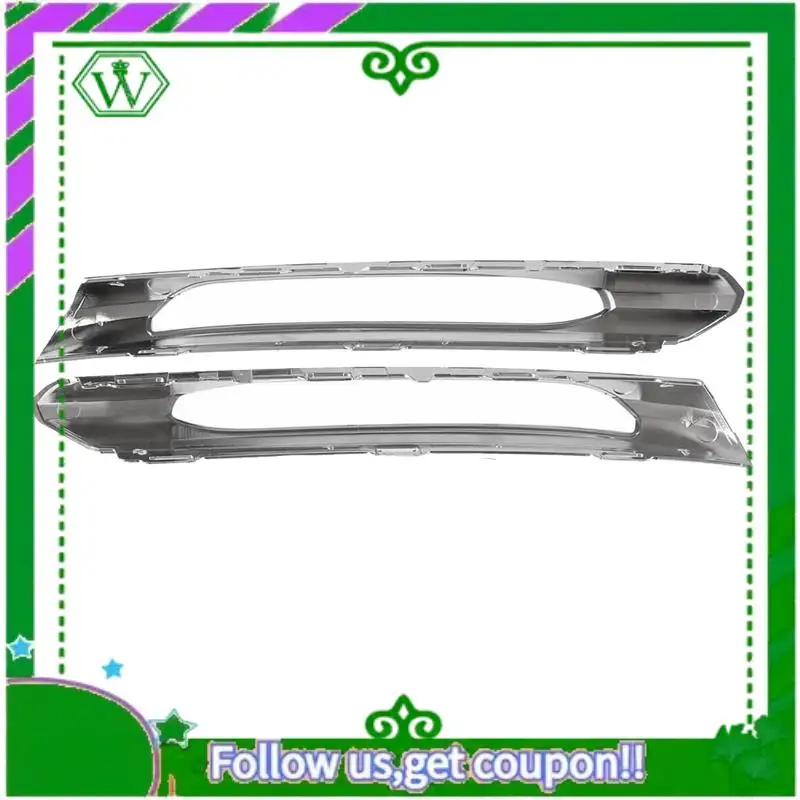 AC34-L+R Front Bumper Fog Lamp Chrome Cover Parts 2128852174 2128852274 For Mercedes-Benz W212 AMG 2010-2013 Day Running Light T
