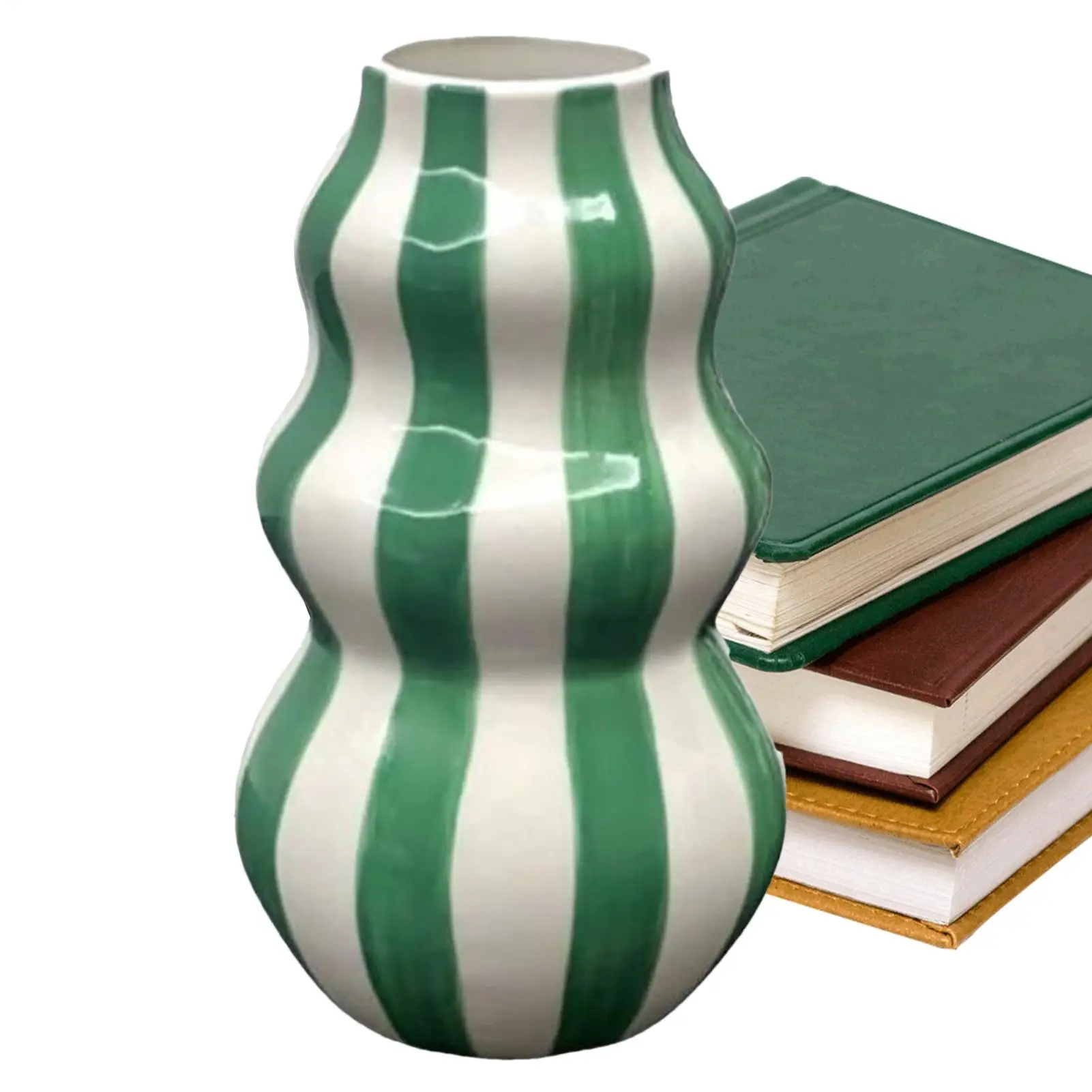 

Ceramic Vase Bedroom Vase Striped Ceramic Flower Container Craft For Apartment Bathroom Kitchen Indoor Room Table Centerpieces