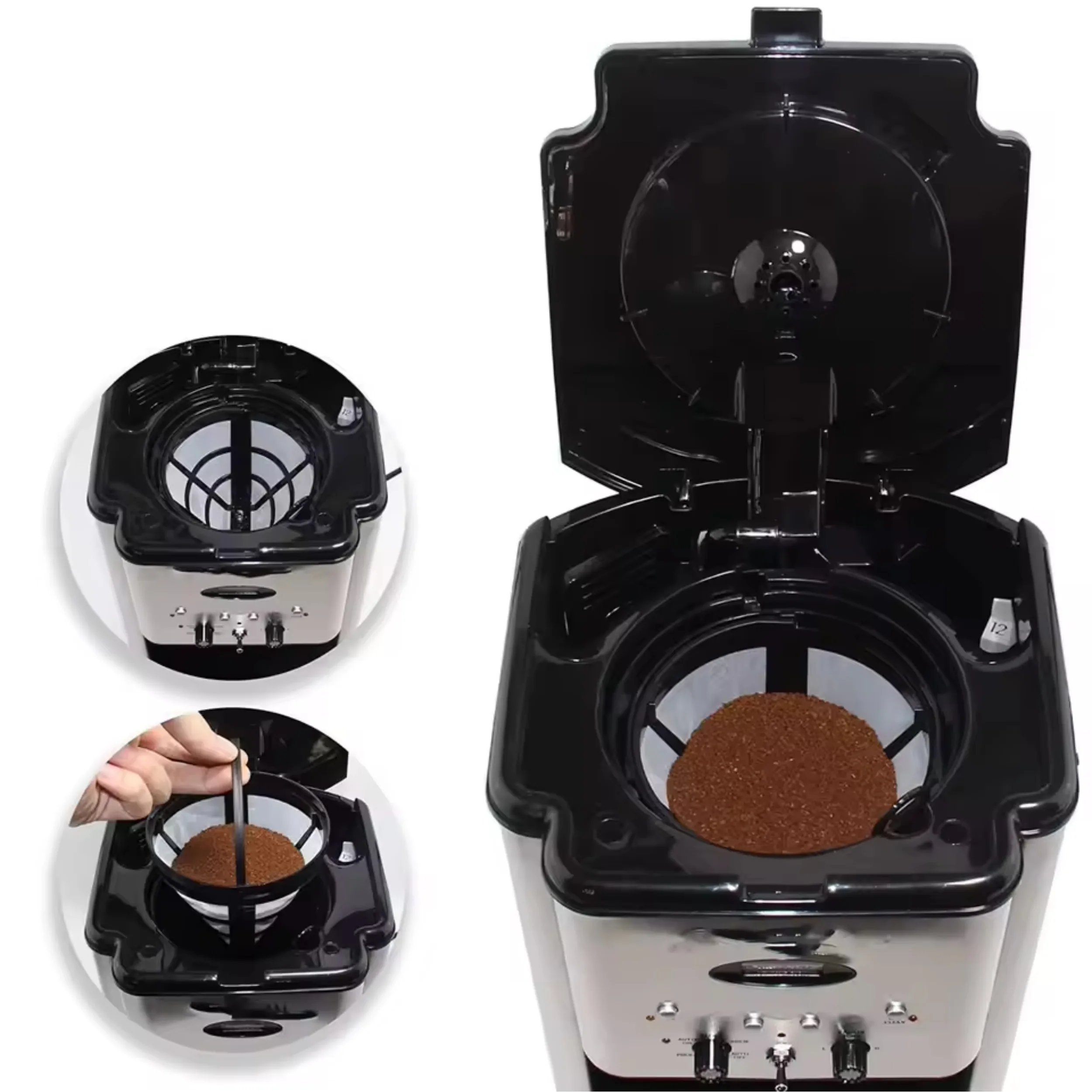 Coffee Filter Coffee Maker Accessories Refillable Basket Cup Style Kitchen Gadget Coffee Machine Strainer Mesh Brewer Tool