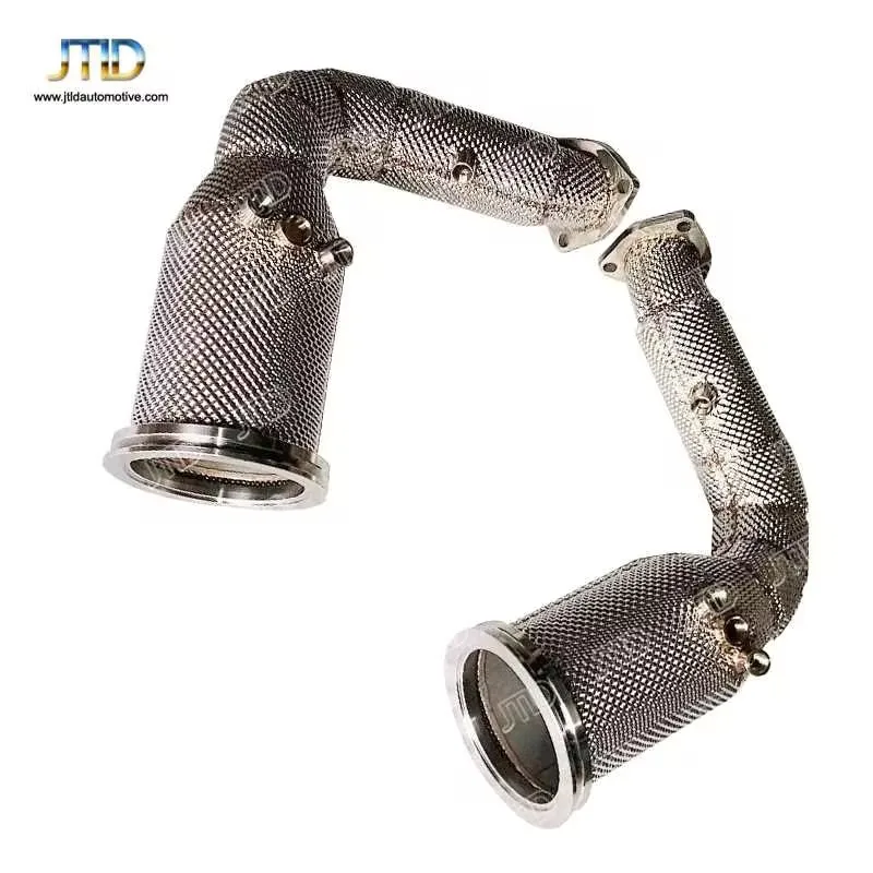 JTLD High Flow Performance TIG Heat Shield Stainless Steel Decat Down pipe for Lamborghini URUS 4.0T with OPF