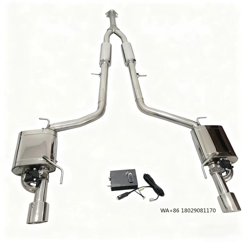 

-задняя выхлопная система для G37, двухдверная COUPE 3.7 2009-2013, высокопроизводительный интеллектуальный клапан, зеркальная полировка 304