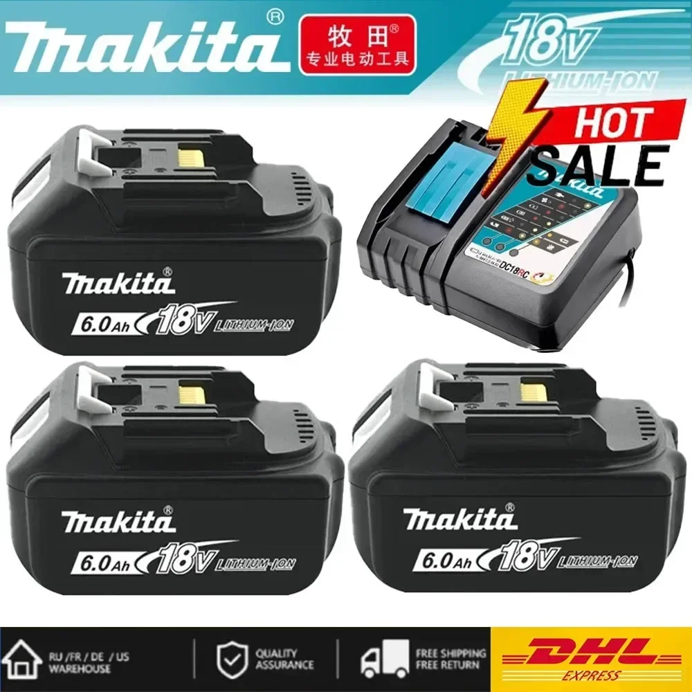 

New Genuine Makita 6Ah/5Ah/3Ah for Makita 18V Battery BL1830B BL1850B BL1850 BL1840 BL1860 BL1815 Replacement Lithium Battery