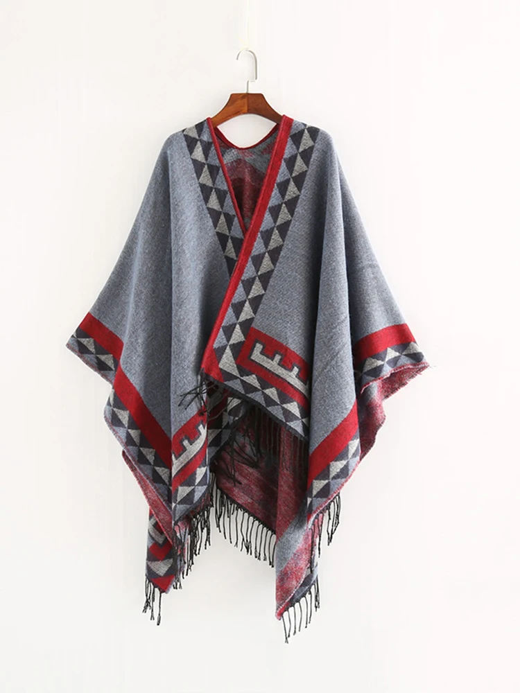 Imitation Cashmere Women Luxury Ponchos Y Capas Mujer Scarf Winter Pashmina Shawl Scarve Wrap Chales Femme Thick Blanket Stole