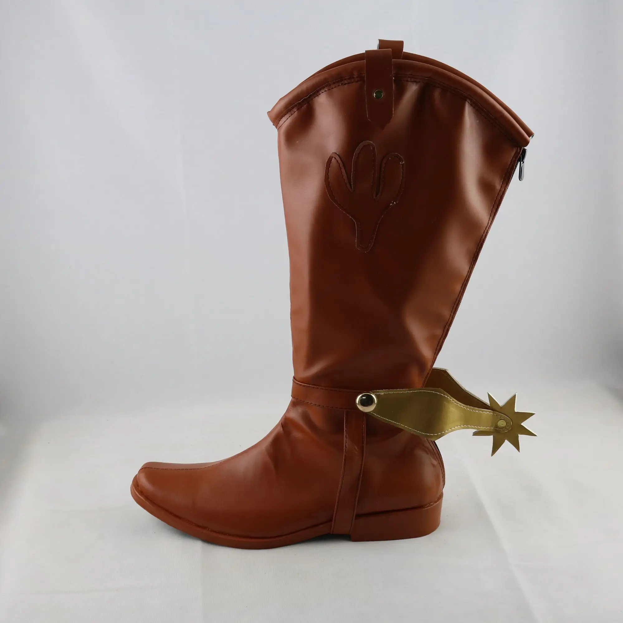 Toy Story Woody Cosplay Schuhe Braune Mittelkalb Stiefel Halloween Maskerade Karneval Performance Party Kostüm Requisiten für Erwachsene