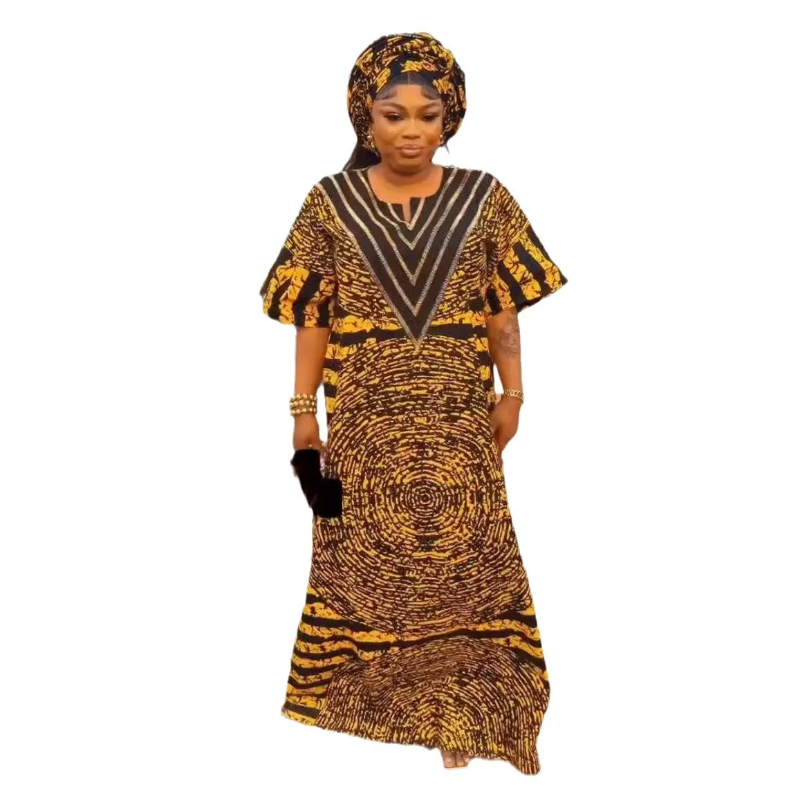 

2024 African Dresses for Women Traditional Africa Clothing Dashiki Ankara Outfits Gown Abayas Robe Muslim Kaftan Maxi Long Dress