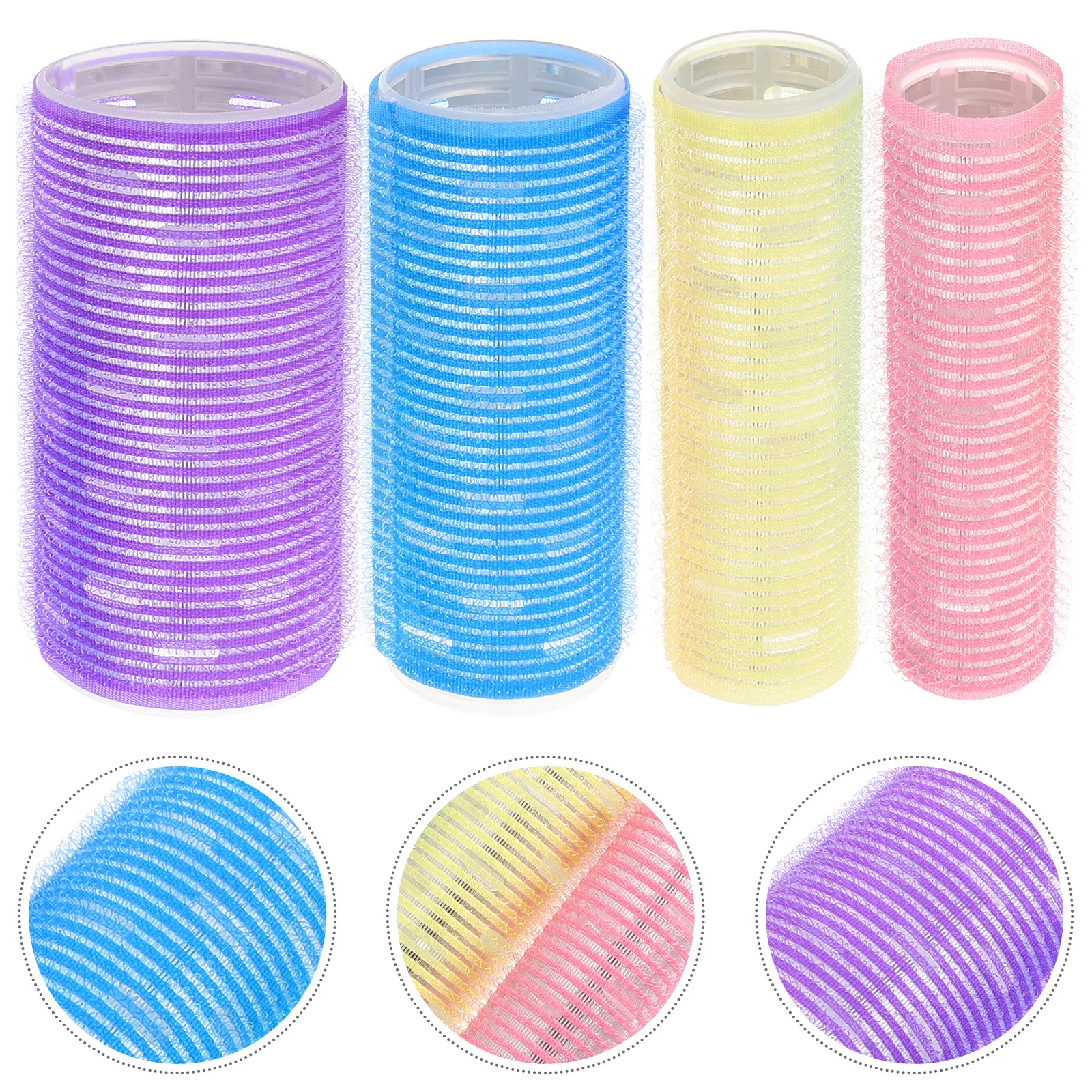 

4Pcs Hair Rollers Self Grip Hair Curlers for Home Salon Use Extend Length Aluminum Heat Conduction Quick Styling Natural Volume