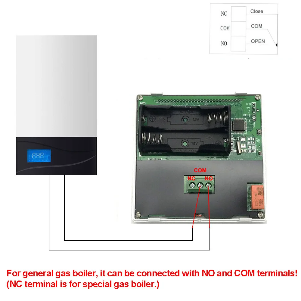 Termostato programável do aquecimento do assoalho da água, controlador de temperatura inteligente, caldeira de gás, condicionador de ar, alta