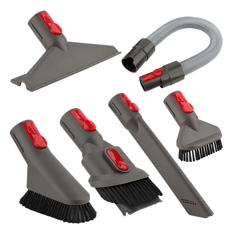 Kit de accesorios de herramientas compatibles con Dyson V11, V10, V8, V7, aspiradora con manguera, cepillo de hendidura, herramienta de colchón, juego de 7 piezas