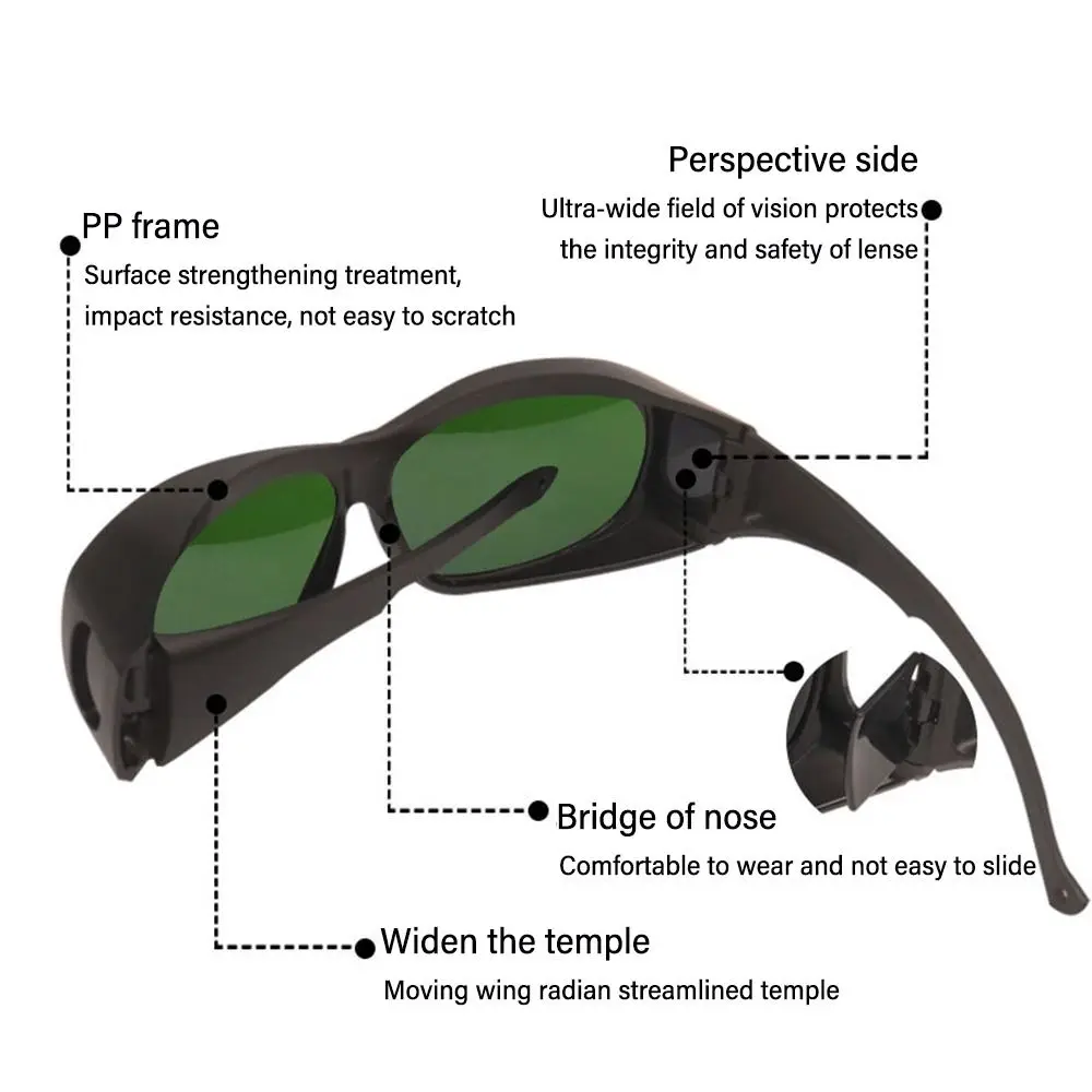 Imagem -05 - Ultra Light Dark Green Lens Welding Goggles Anti Glare Anti Impact Proteção Laser Gás Argônio Arco Soldador Trabalhando Óculos de Segurança