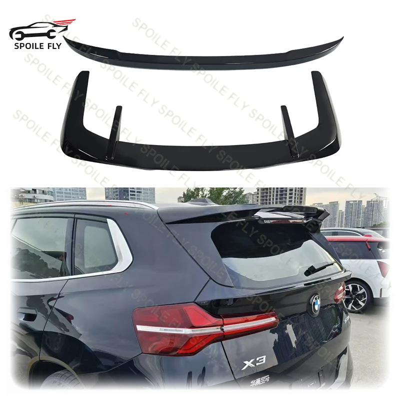 

High Quality ABS MP Style Car Rear Roof Spoiler And Middle Spoiler Wing Glossy Black For BMW X3 G45 20 20d 30e M50 2024 2025