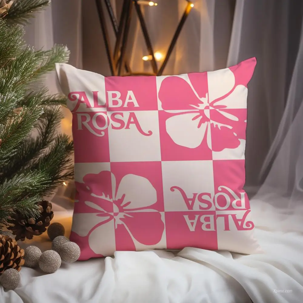 Alba Rosa Cushion Cover Premium Comfort Reversible Pillow Cove -Two in One Design for Any Room & Car Interior