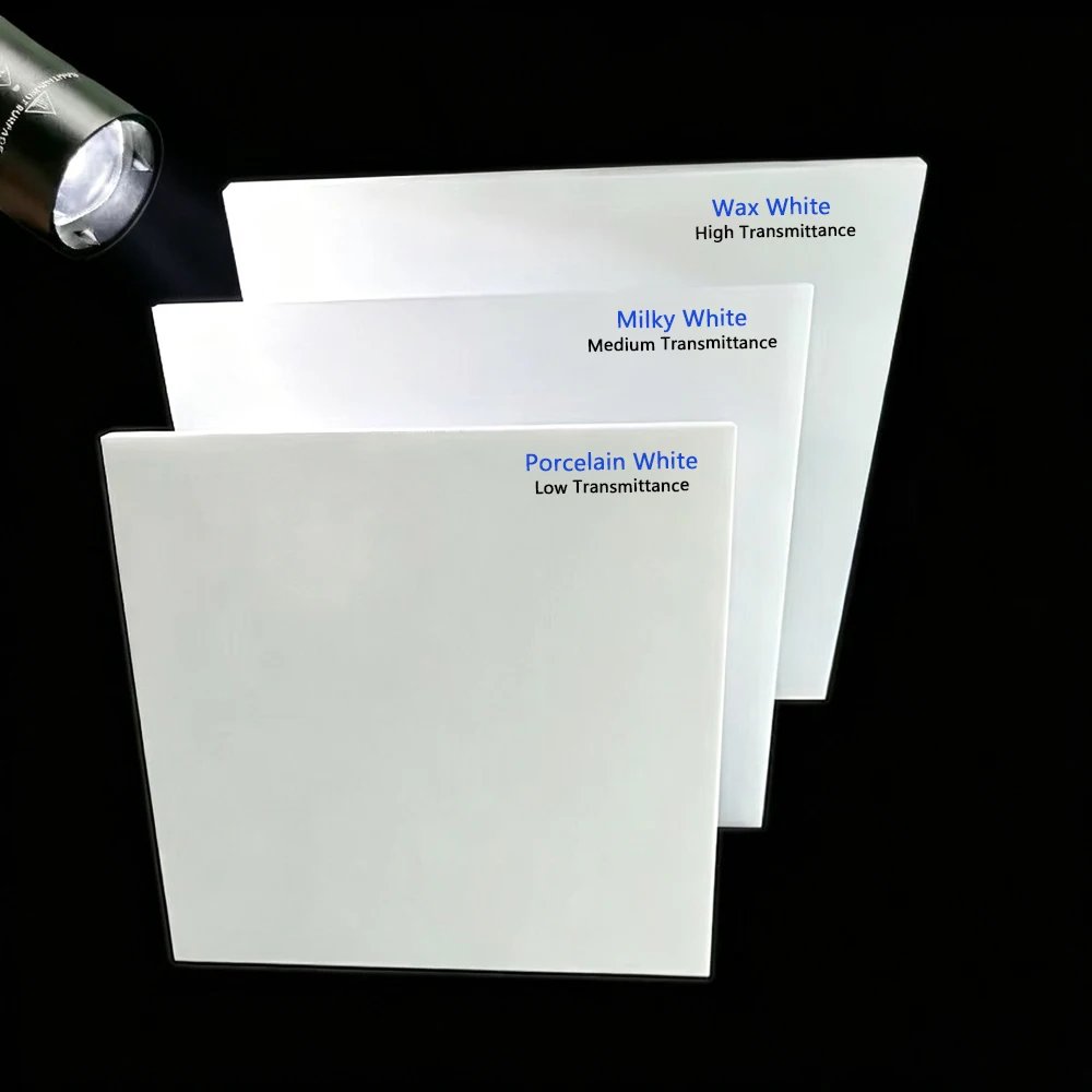 1Pcs Milky White Opal Acrylic Sheet PMMA Plexiglass Board 2/3/4/5/8/10mm For DIY Craft Light Box Partition Panel Laser Engraving