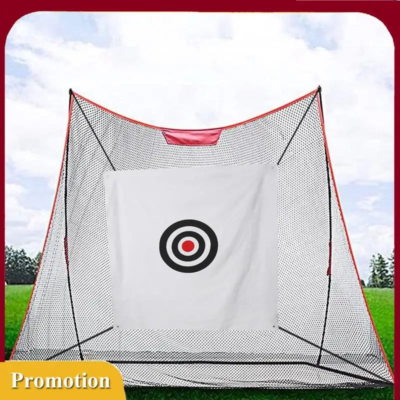 

Hot!Golf Net Hitting Cage Practice Net Indoor Outdoor High Impact Double Back Stop With Target Training Ball Return Net