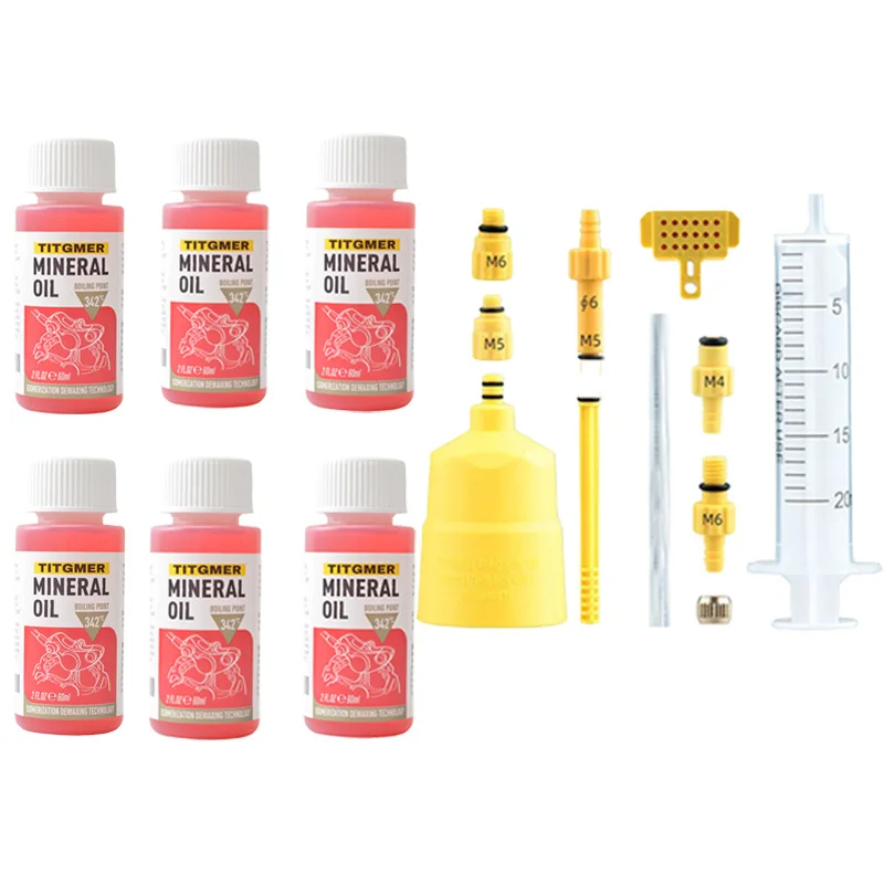 1/2/3/4/5/6 Pc 60 Ml Fiets Rem Minerale olie Systeem Vloeistof Fietsen Mountainbikes Hydraulische Schijfrem Olie Vloeistof