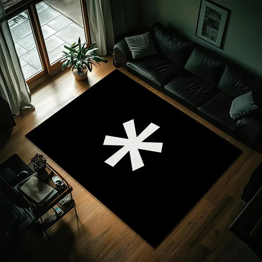 

Fashion Cool S-Snow P-Peak Logo Carpet Living Room Sofa Decor Bedroom Bedside Nonslip Rug Lounge Coffee Table Mat Fan Gift