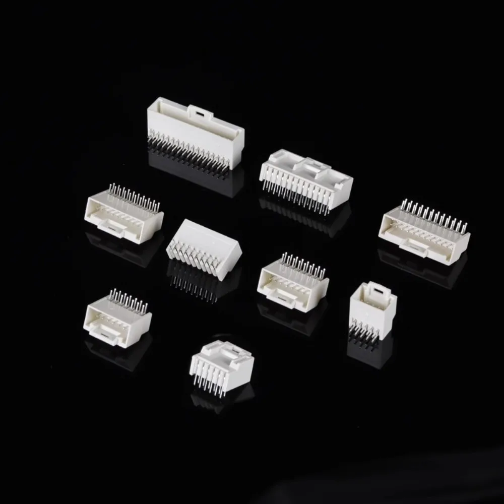 

100 pcs 501876 curved pin MX2.0MM spacing double row female socket with lock buckle