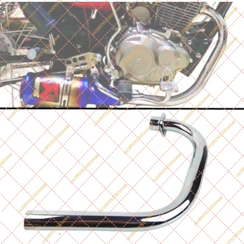 LF Universal Motorcycle Exhaust Pipe Front Section Retro Modification GN125 GS125 Ranger Style Light Riding Smoke Pipe