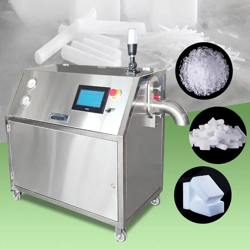 Maquina Fabrica De Hielo Seco Granulador Granulado De Jateado De Partículas Pequeña Máquina para Hacer Bloques De Hielo Seco