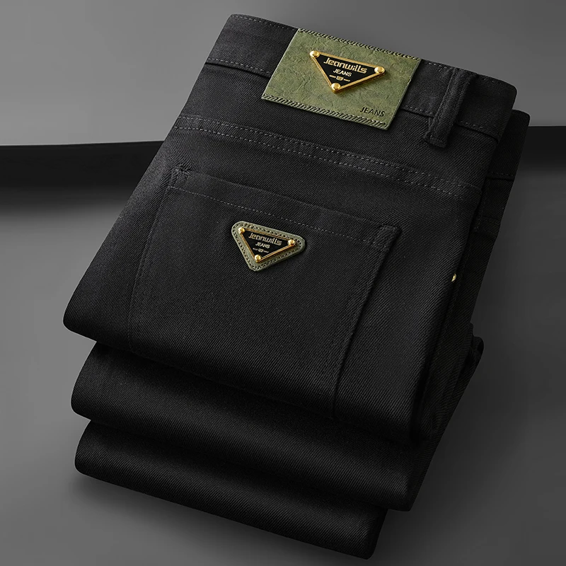 

Мужские джинсы премиум-класса, зауженные, повседневные, легкие, эластичные, модные, брендовые, городские, со средней посадкой, на молнии
