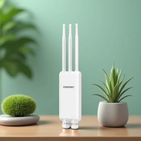 Comfast 1300mbps ponto de acesso ao ar livre 2.4g & 5.8ghz gigabit ap repetidor de longo alcance alta potência 3*5dbi antena wi-fi roteador rua