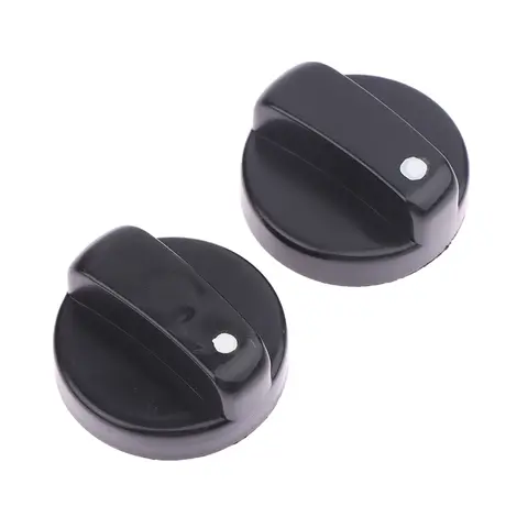 2PCS Universal Thickened Black Plastic Control Knobs, Suitable for Natural Gas Stove Cooker