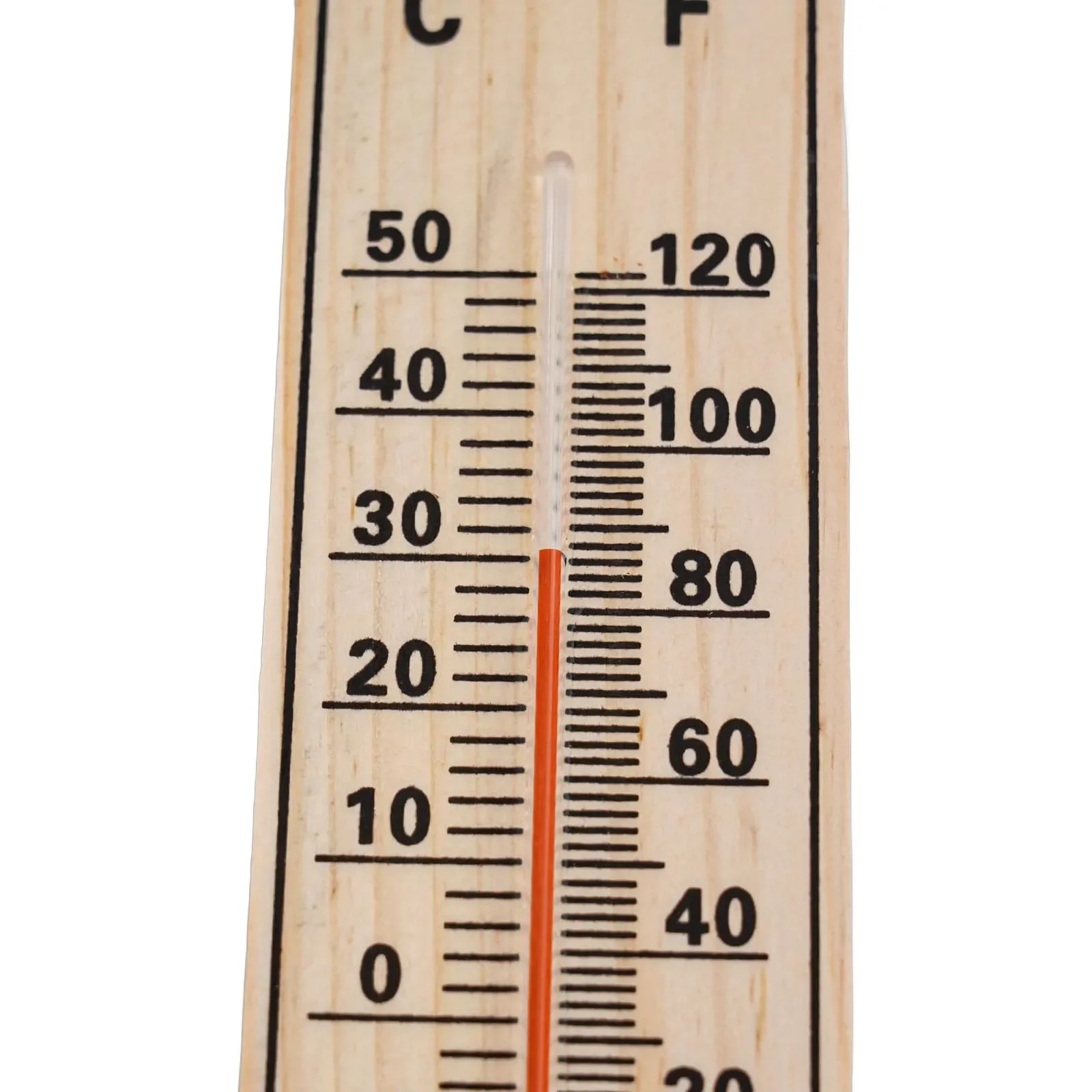 Exquisite Wall Thermometer Tool 22cm × 5cm Hanging Hole Indoor Outdoor Outdoor Thermometer Thermometer Wood+glass