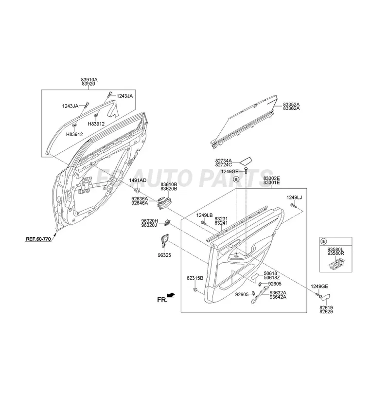 Original 83912c1000 Hook-rear Door Curtain For Sonata 2015+