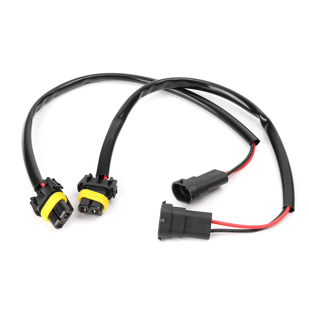 2PCS H11 H8 Socket to 9006 Conversion Harness Adapter For Headlight Fog Lamp Light Connector Cable