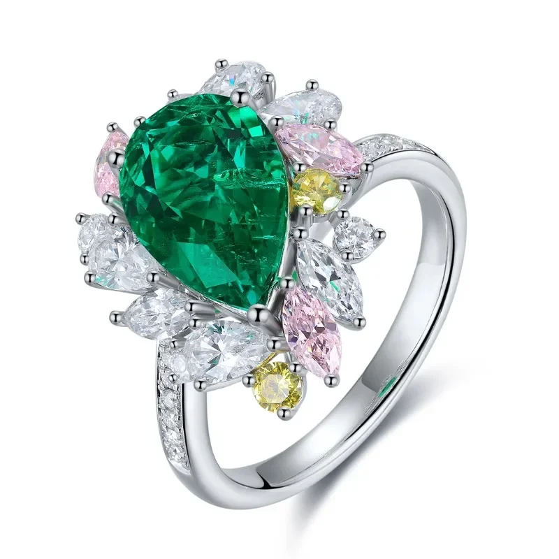 Pirmiana Classic S925 Silver 2.86ct Lab Grown Emerald Engagement ring