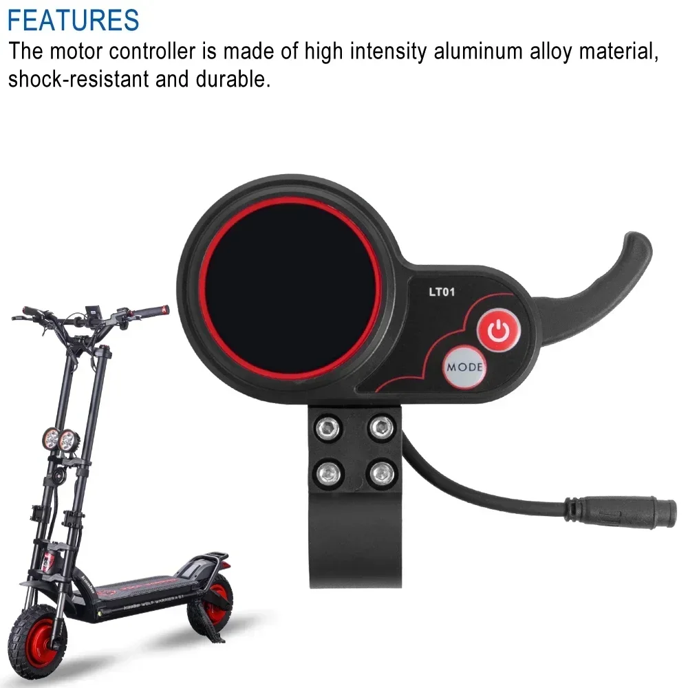 6PIN LT01 عرض الإبهام خنق 36 فولت-60 فولت شاشة الكريستال السائل ل كابو السرعوف 8/10 وولف واريوركس/ولف واريور 11 أجزاء سكوتر كهربائي #3