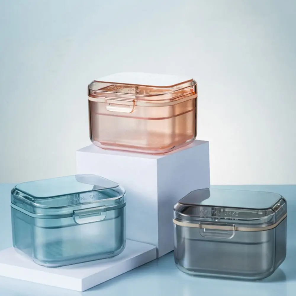 Box Orthodontic Retainer Mouthguard Container False Teeth Storage Box Denture Bath Box Dental Storage Case Teeth Braces Box