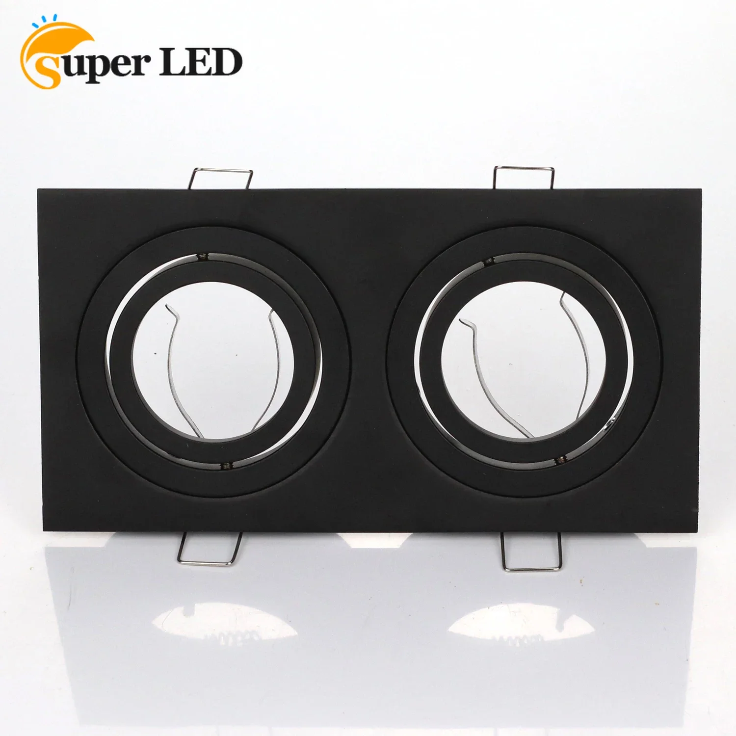 Modern Led Spotlights White Black Silver Fixture Adjustable Recessed Spot GU10 MR16 LED Downlight Frame