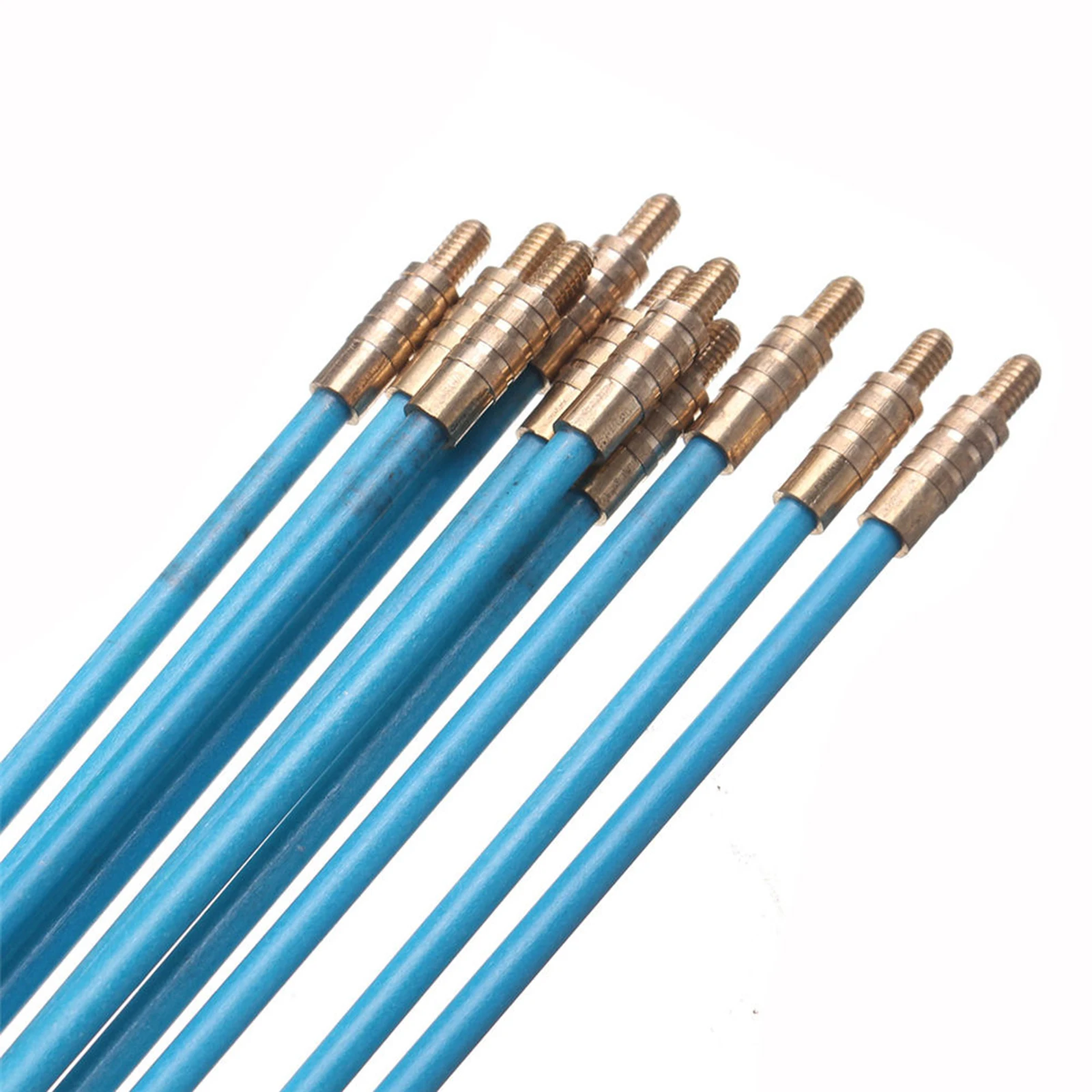 10pcs Fiberglass Wire Cable Coaxial Electrical Connectable Fish Tape Pull Kit Perfect For Running Wire Through Walls