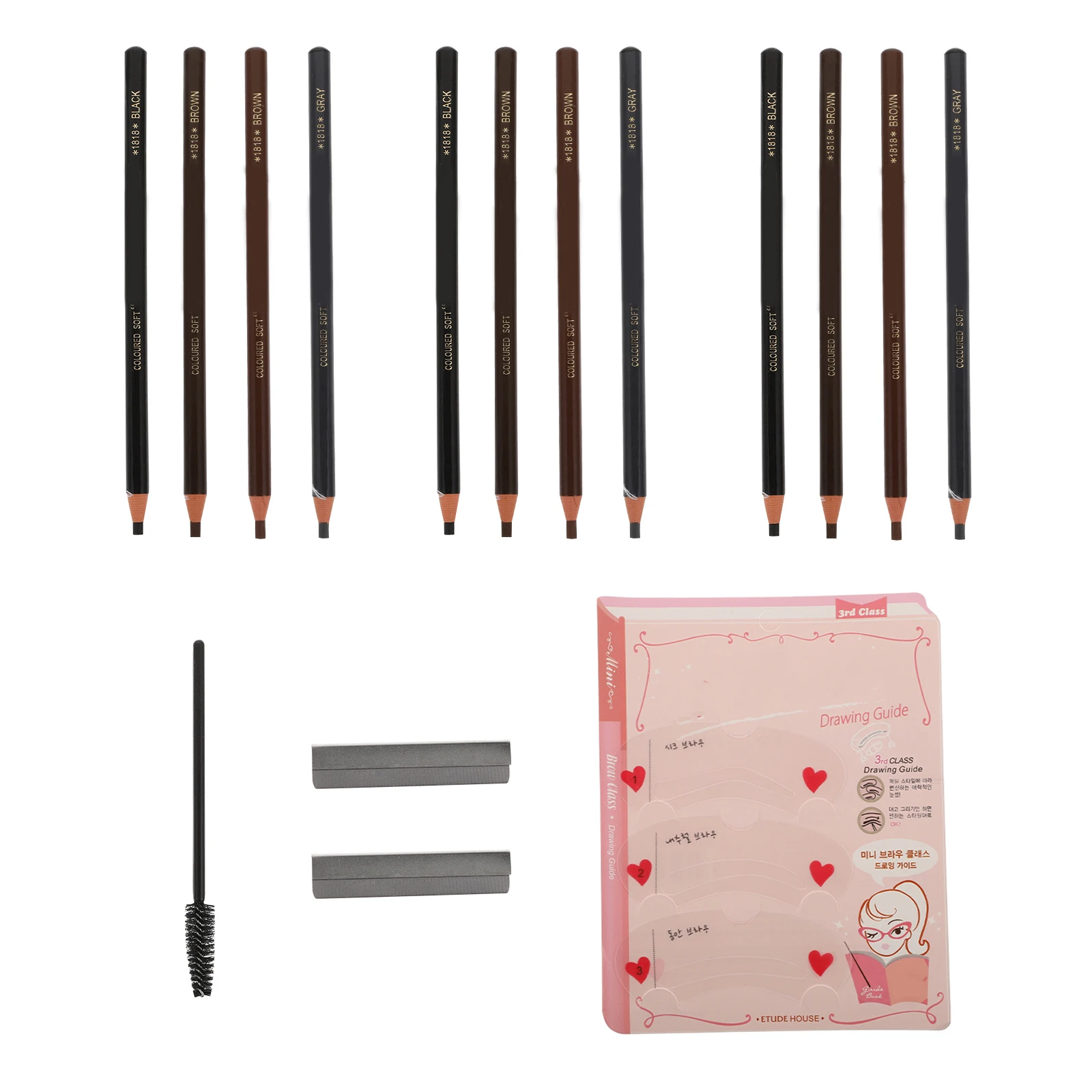 

Eyebrow Pencil Set Stainless Steel Drawing Pencils Waterproof Cosmetics Tool Eyeliner Eye Shadow Highlighter Pen Birthday Gift