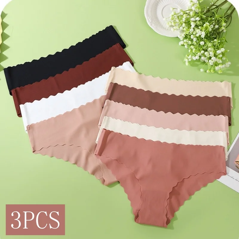 3Pcs/Set Women Panties Briefs Seamless Underwear Female Underpants Summer Soft Thin Panties Sexy Lingerie