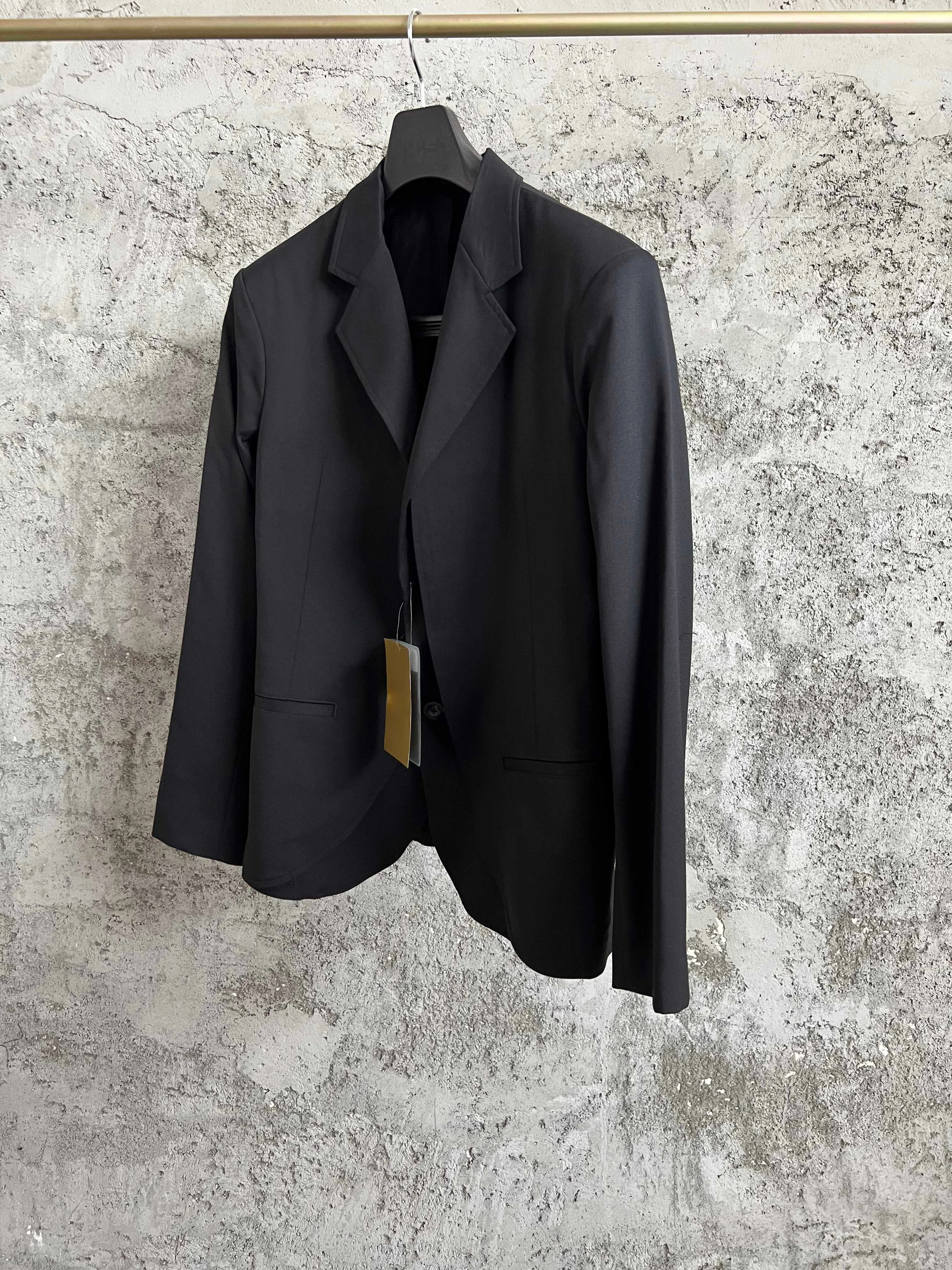 Top-yamamoto double-layer design style front-opening lapel suit jacket, long-sleeved solid color wool versatile TOP for men