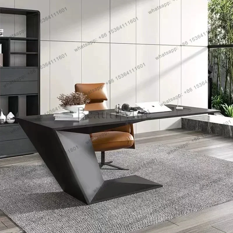 LJYAesthetic large bureau debout Mini chaise écriture exécutif ordinateur bureaux étude blanc Table en bois meubles Bureaua