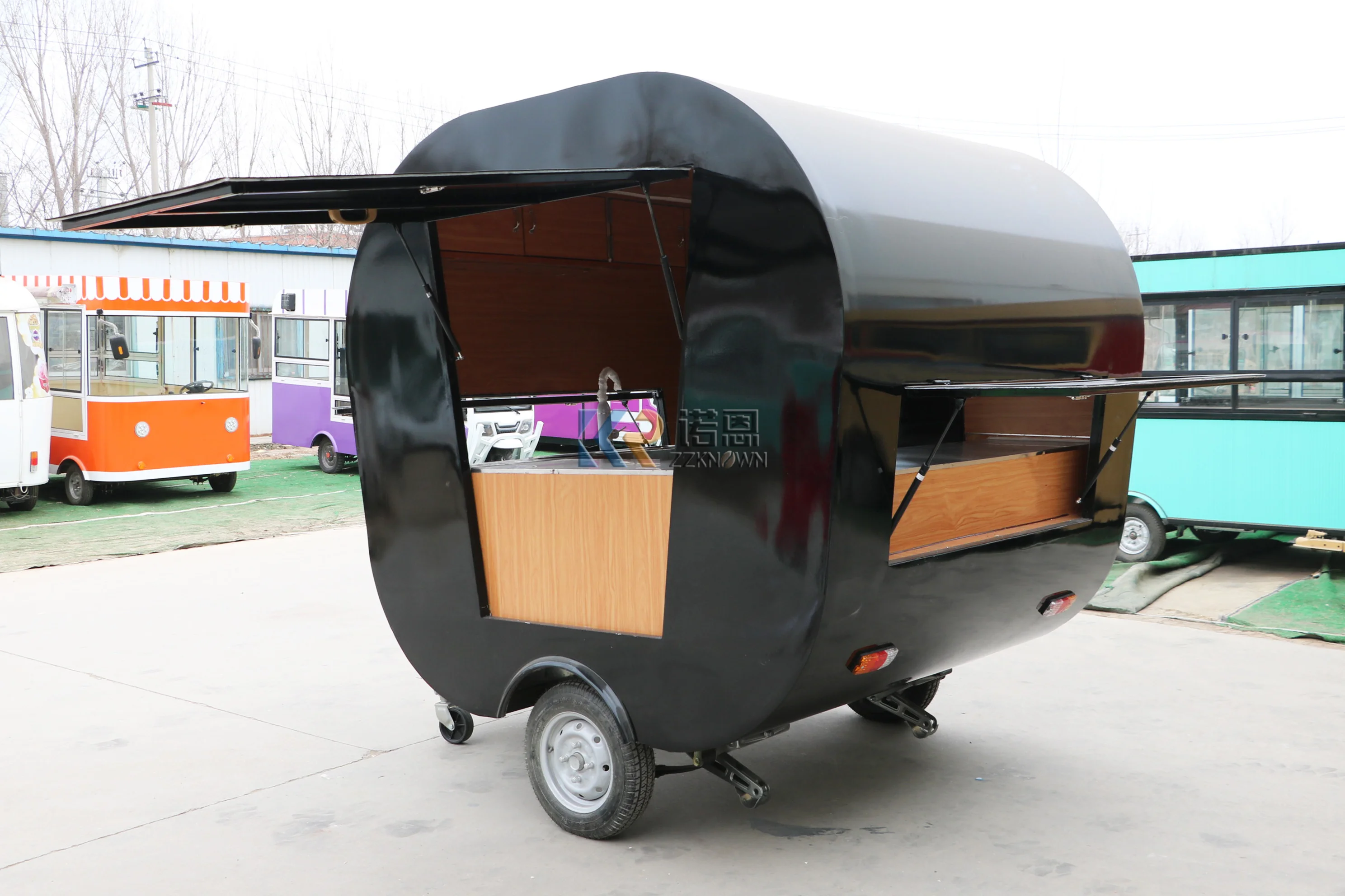 2.2M Mini Mobile dapur Makanan Cepat Trailer standar Usa kopi luar ruangan keranjang kios jus makanan ringan mesin makanan truk untuk dijual