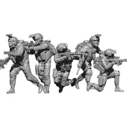 Figuras de resina de miniaturas das forças especiais, forças especiais americanas, não montadas e não pintadas, DIY modelo kit brinquedos, 1/35, GK